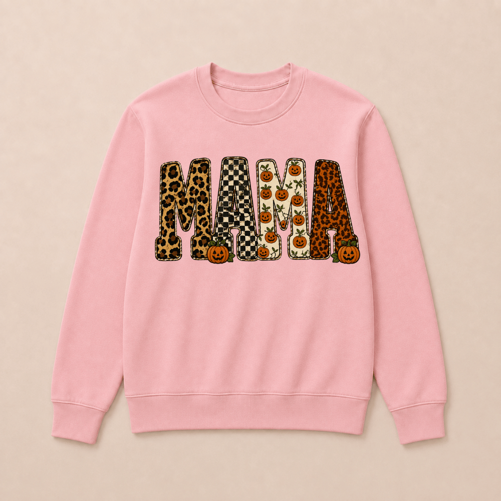 MAMA Halloween Pattern Pumpkin Sweatshirts