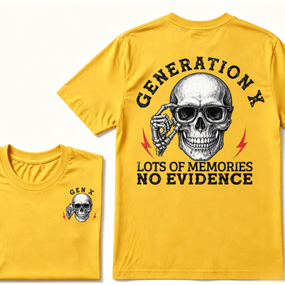 Generation X Lots Of Memories No Evidence T-shirt