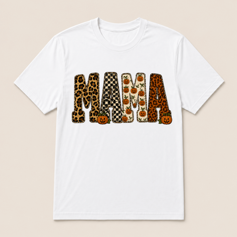 MAMA Halloween Pattern Pumpkin T-shirt