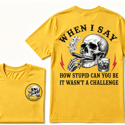 When I Said How Stupid Can You Be It Wasn't A Challenge T-shirt
