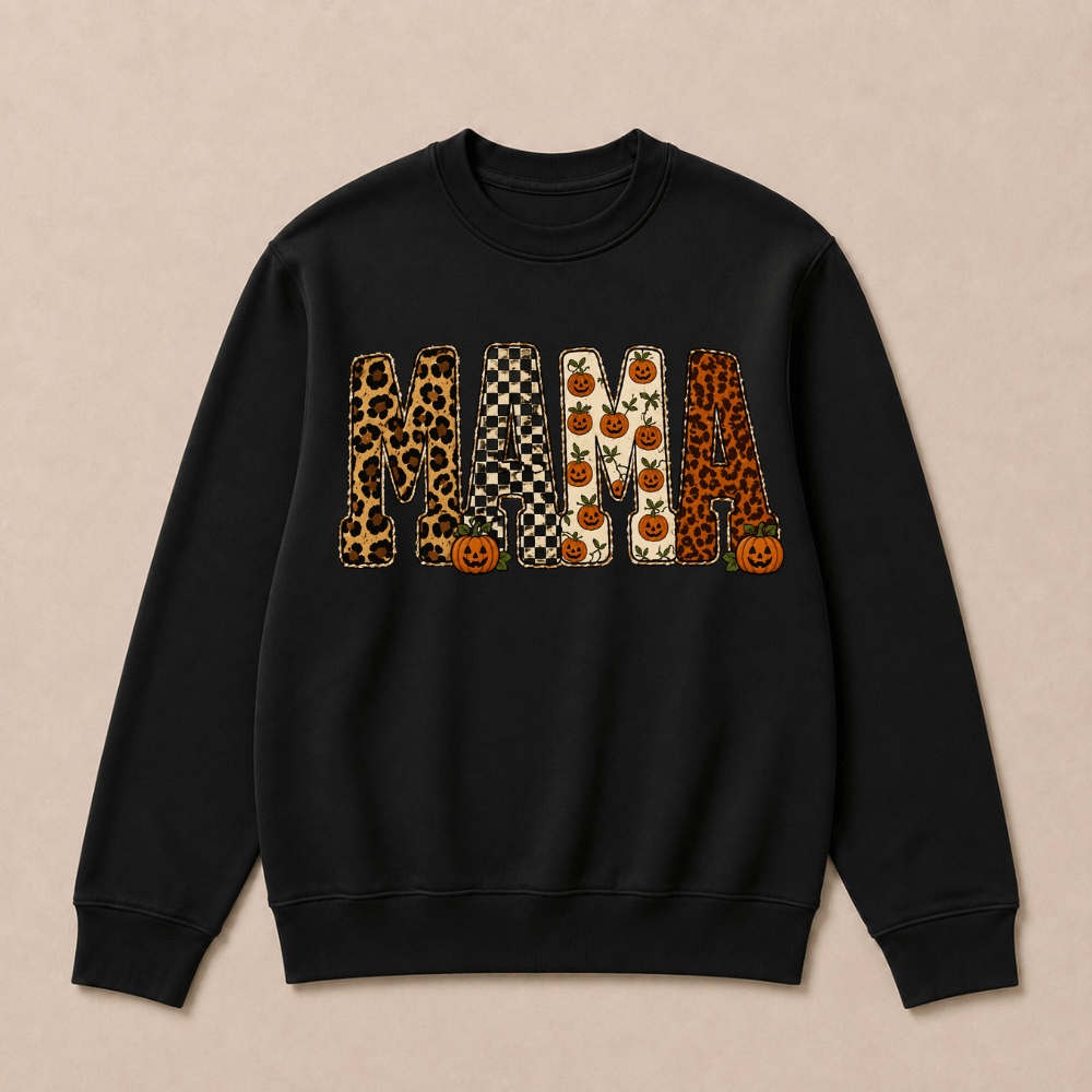 MAMA Halloween Pattern Pumpkin Sweatshirts