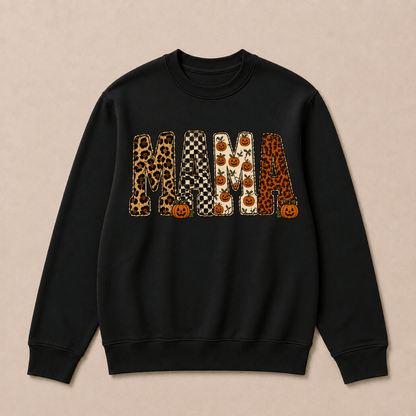 MAMA Halloween Pattern Pumpkin Sweatshirts