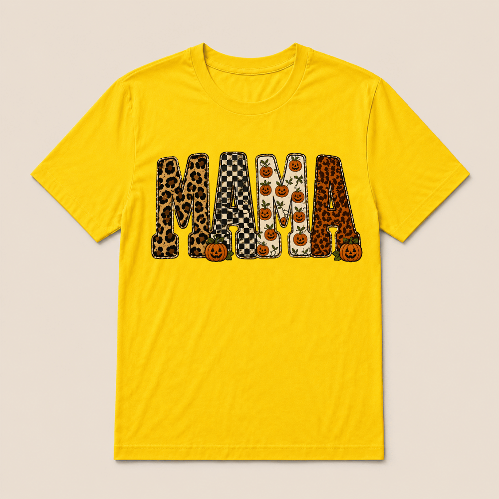 MAMA Halloween Pattern Pumpkin T-shirt