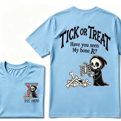 Custom Year GENERATION X EST.Year Tick Or Treat Have You Seen My Bone T-shirt