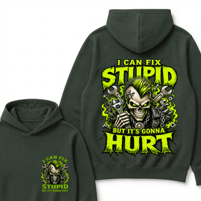 I Can Fix Stupid But It's Gonna Hurt Skull Unisex Hoodie