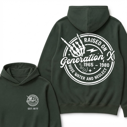 Custom Your Year Raised On Hose Water And Neglect Generation X Hoodie