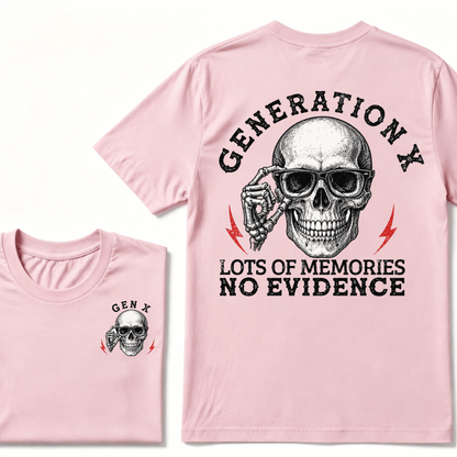 Generation X Lots Of Memories No Evidence T-shirt