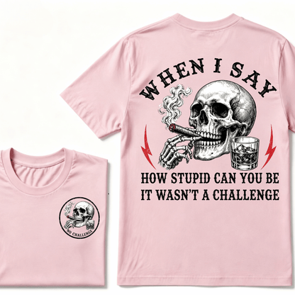 When I Said How Stupid Can You Be It Wasn't A Challenge T-shirt