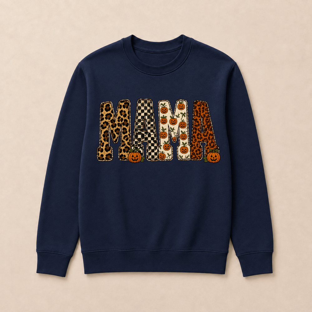 MAMA Halloween Pattern Pumpkin Sweatshirts