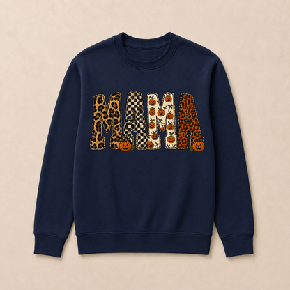 MAMA Halloween Pattern Pumpkin Sweatshirts