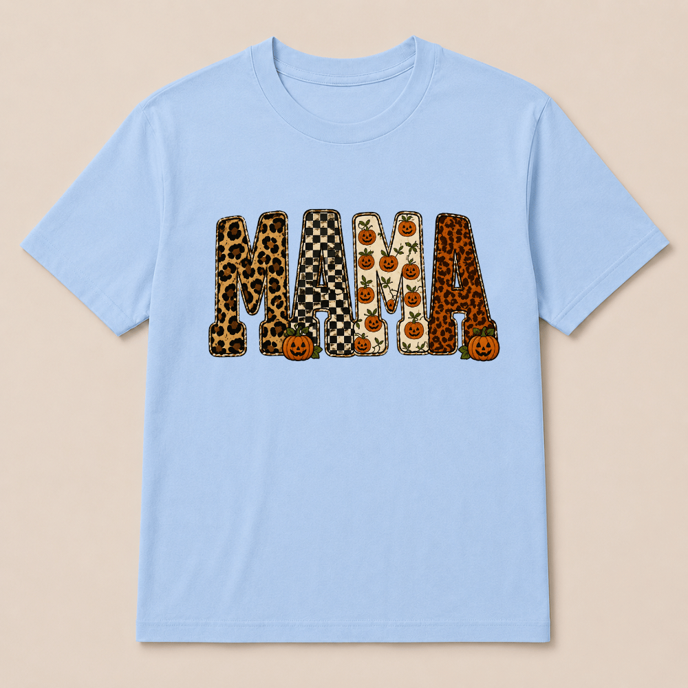 MAMA Halloween Pattern Pumpkin T-shirt