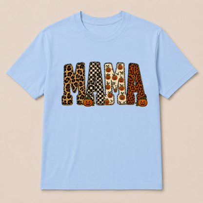 MAMA Halloween Pattern Pumpkin T-shirt