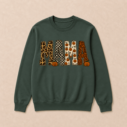 MAMA Halloween Pattern Pumpkin Sweatshirts