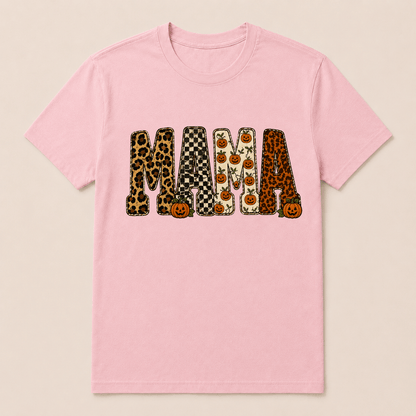 MAMA Halloween Pattern Pumpkin T-shirt
